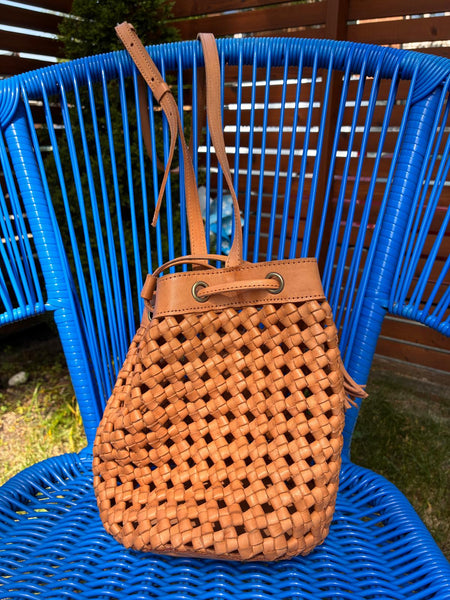 Kaima full leather Noe shoulder bag